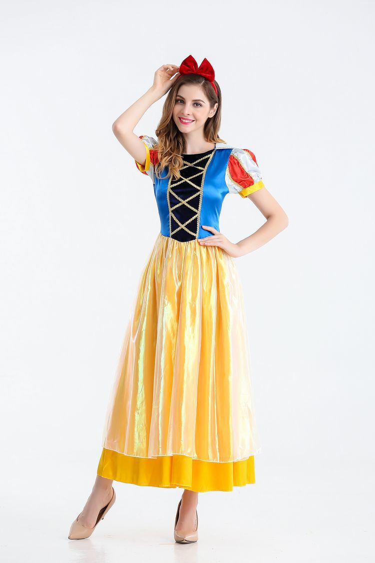 Halloween Adult Snow White Christmas Annual Party Cosplay Queen Cinderella Wedding Dress Costume Wholesale