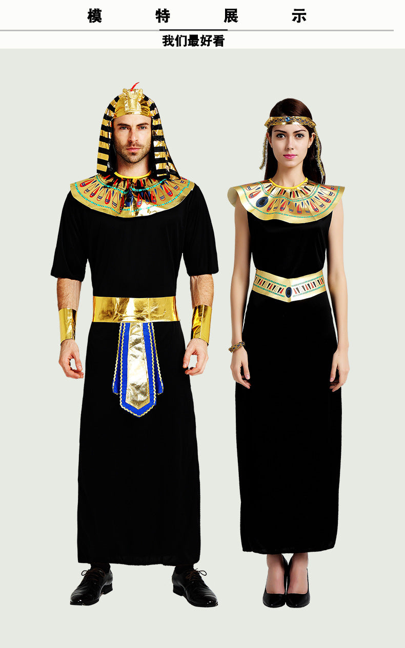 Halloween Holiday Party Pharaoh Queen Cosplay Costume Egyptian Black Festival Halloween Party Costume