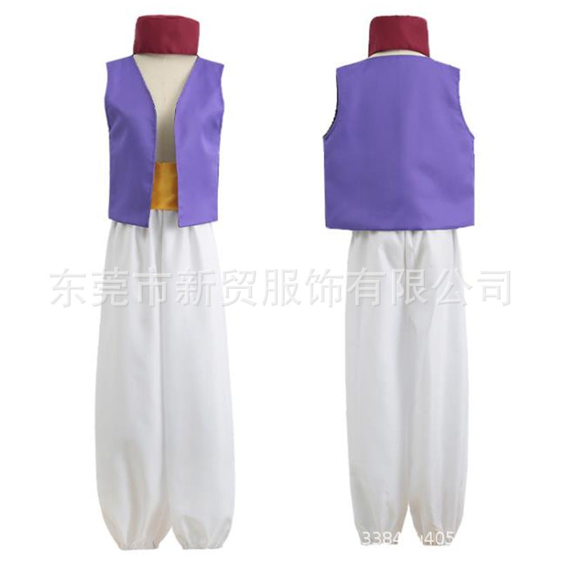 Adult Prince Aladdin Costume Magic Lamp Stage Party Dress up One Thousand and One Nights Prince Halloween Costume