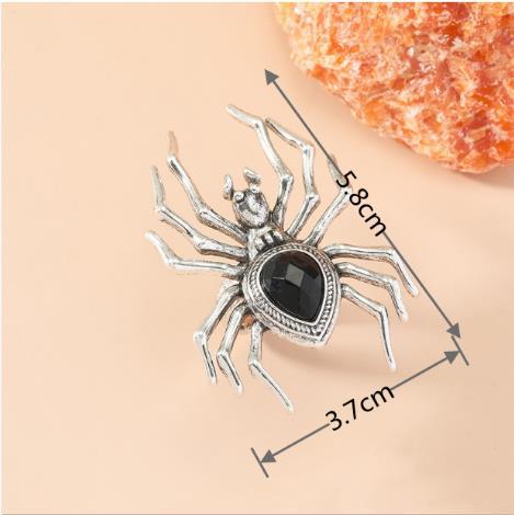 Cross-Border Halloween Exaggerated Retro Hip-Hop Dark Alloy Punk Ring European and American Adjustable Open Spider Ring