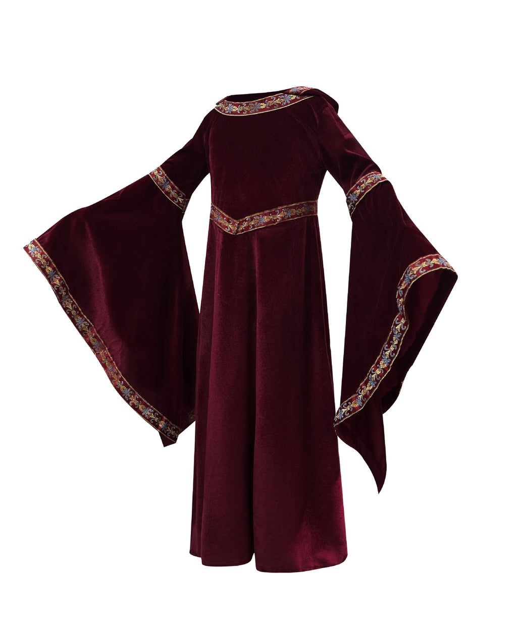2025 Halloween Family Costume Performance Costume Party Performance Costume Adult European Medieval Burgundy Vampire