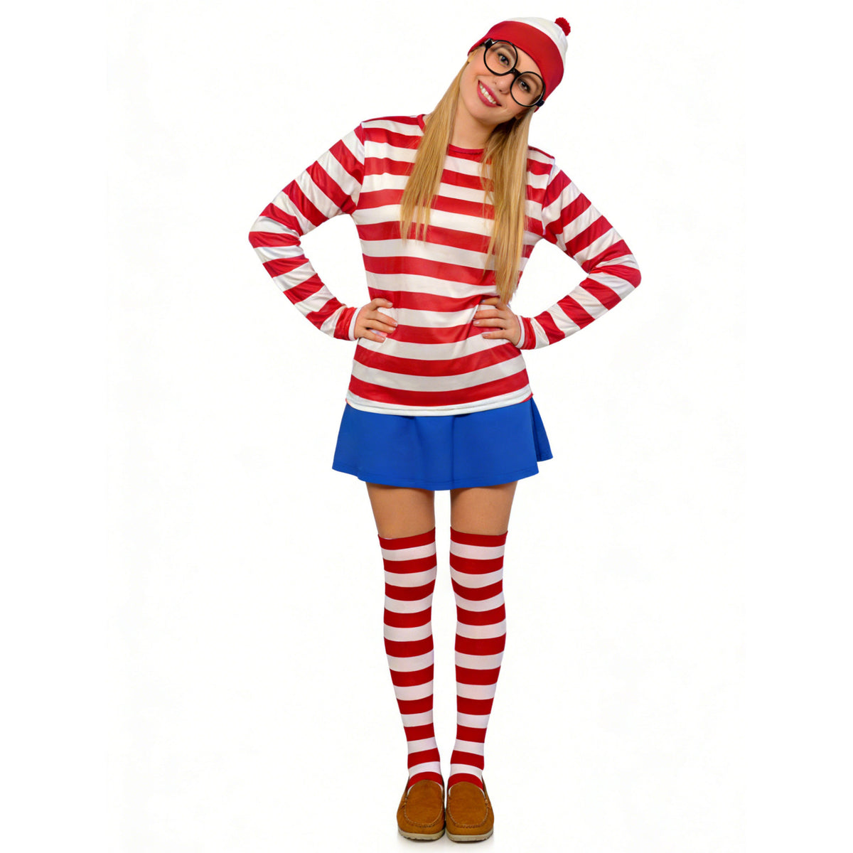 Halloween Costume Smart Wally Where's Wally UK Anime Costume cosplay Couple Costume