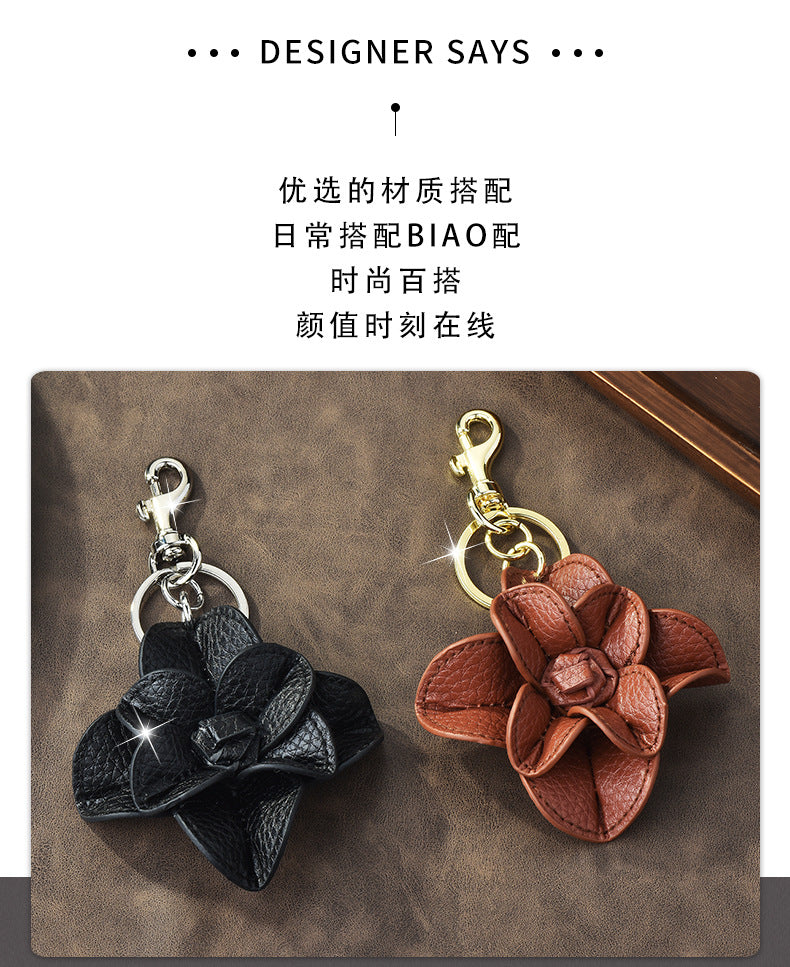 Bag Keychain, Clothing Decoration Pendant, Backpack Pendant, Heart Petal Pendant, Pu Leather Cotton-Filled Pendant