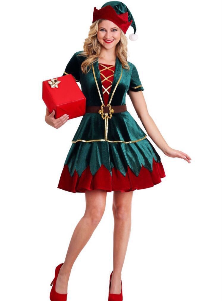 European and American New Christmas Clown Costumes, Christmas Green Costumes for Men and Women, Couple Costumes, Christmas Costumes, Stage Performance Costumes
