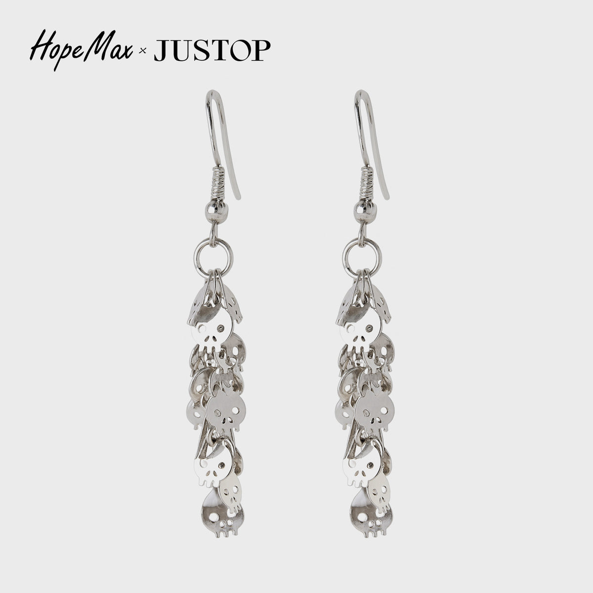 Justop European and American Halloween Earrings, Quirky Skull Earrings, Holiday Instagram-Style Personalized Tassel Earrings