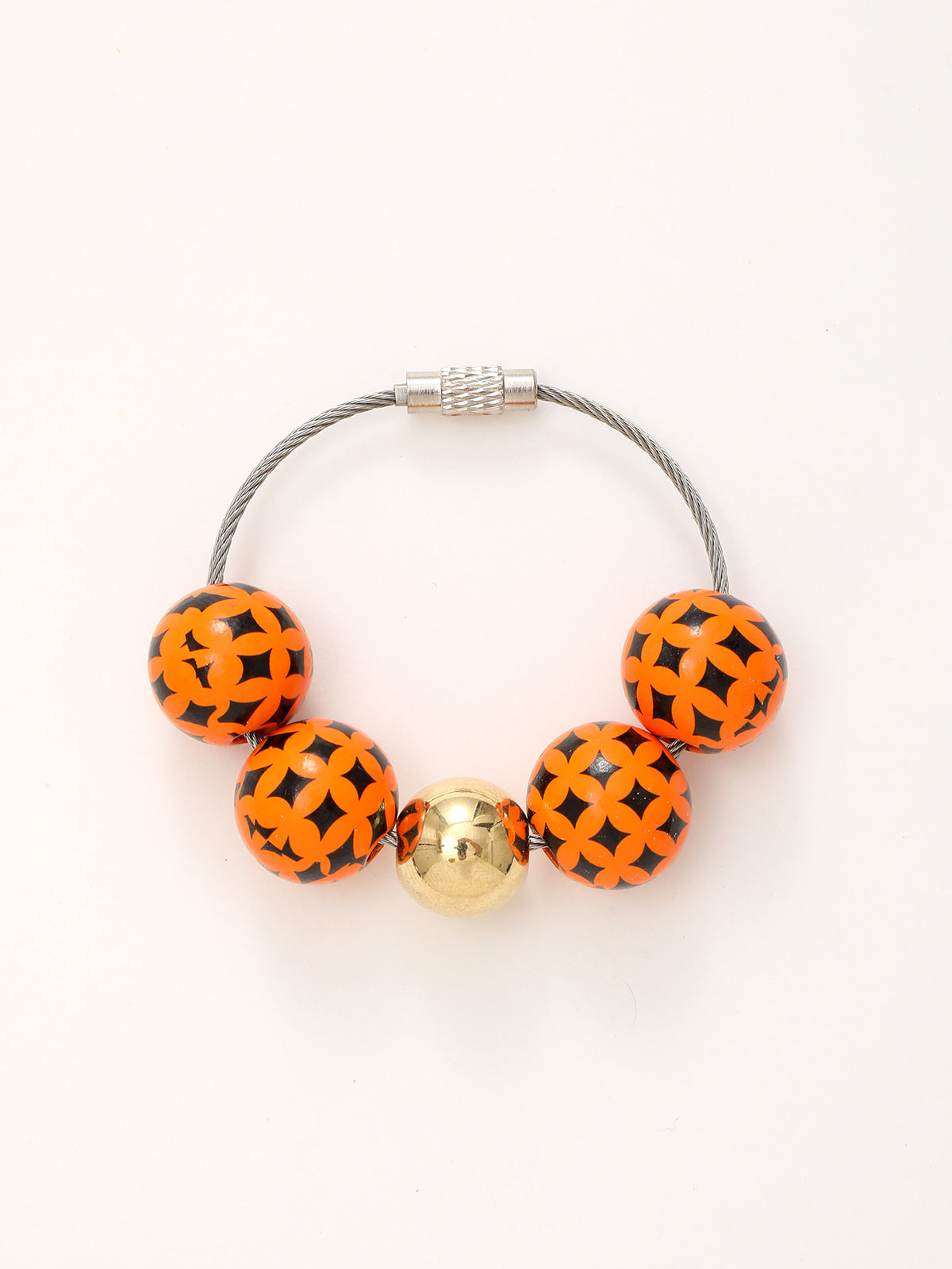 Sporty Baseball Independence Day Halloween Wooden Beads Wooden Fruit Summer Party Keychain Bracelet