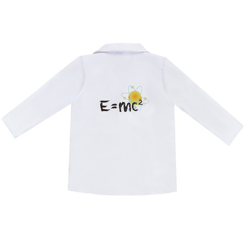Halloween White Coat Scientist Doctor Einstein Performance Costume Scientist Role Cos Campus Performance Costume