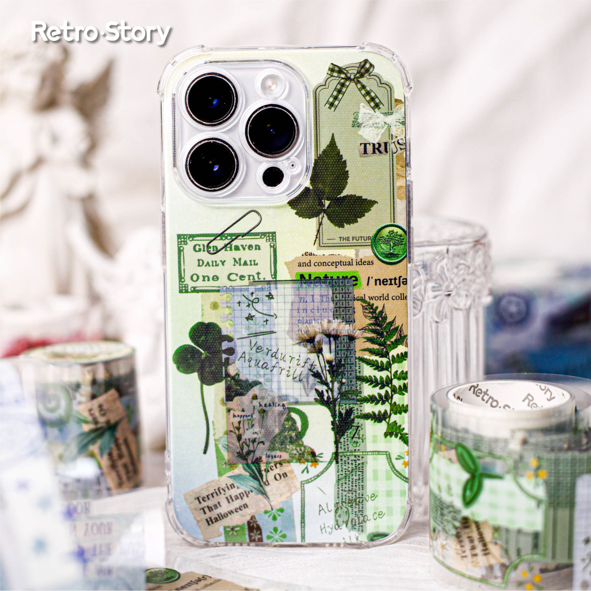 Retrostory Time Specimen Creative Decoration Collage Material Pack Material Pain Pack Sticker Handbook Material Tape