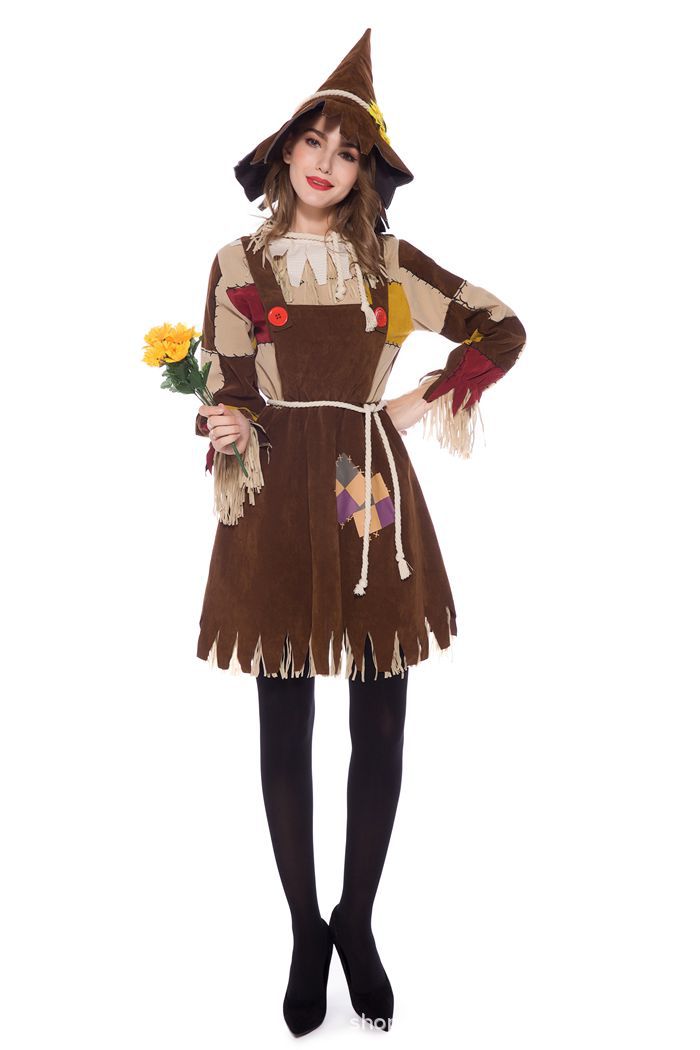 Halloween Adult Wizard of oz Family Stage Performance Scarecrow Costume Witch Witch Performance Cosplay