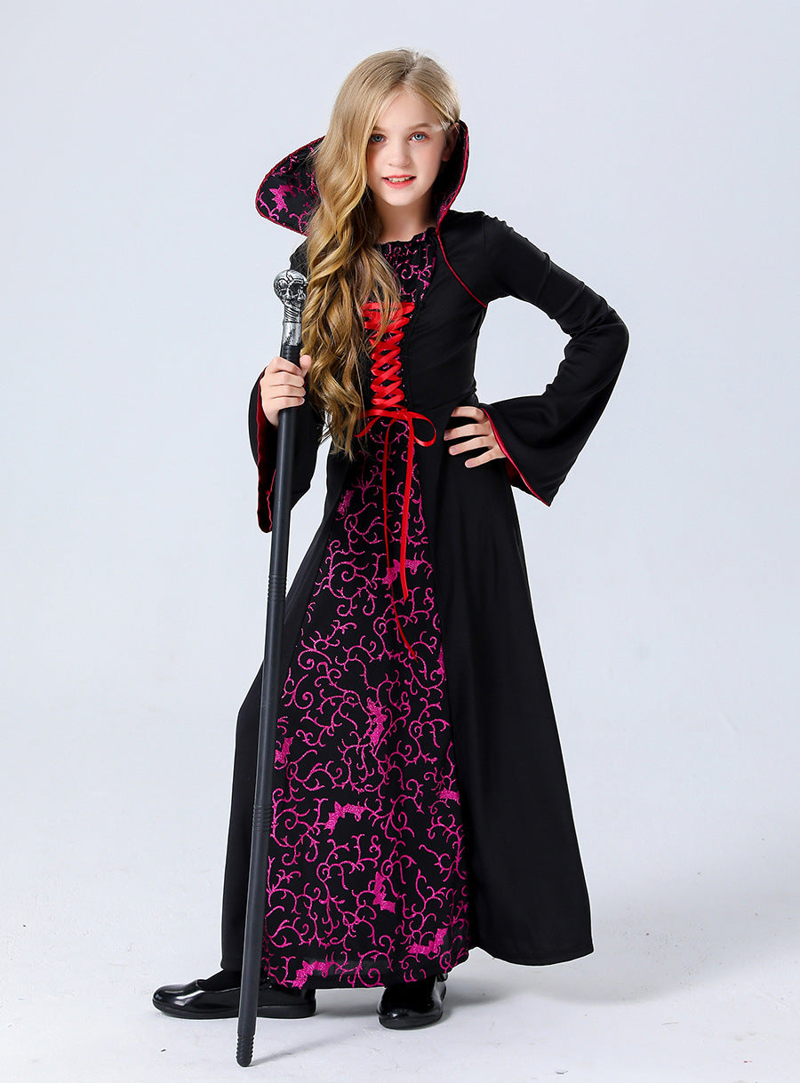 Halloween Masquerade Costume Family Vampire Witch Cos Movie Palace Haunted House Event Costume