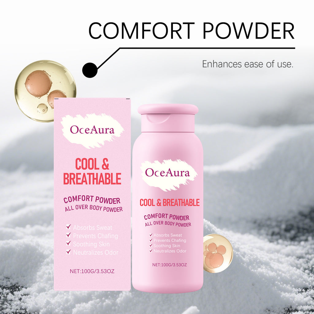 Dry Talcum Powder Remove Odor Sweating Moisture Refreshing Body Inner Thigh Absorption Natural Comfortable Sensitive Skin Care