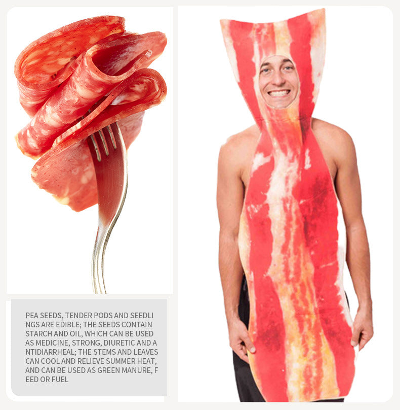 Mardi Gras Halloween cosplay Masquerade Costume Stage Performance Costume Men's Adult Bacon Costume