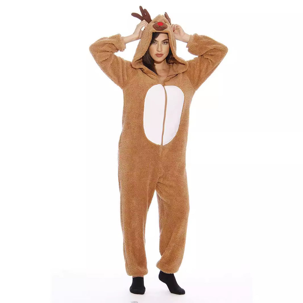 Halloween Children's Adult Elk Cute Reindeer cosplay Brown Animal Romance Costume