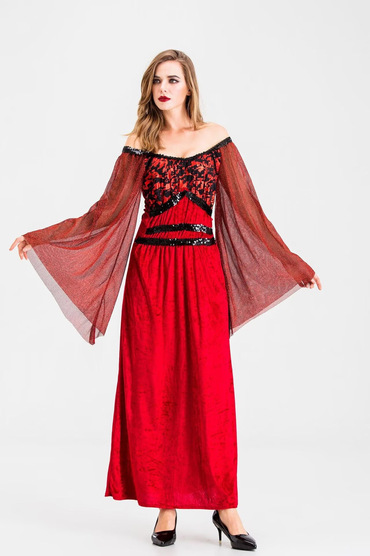 Halloween Masquerade Costume Family Vampire Witch Cos Movie Palace Haunted House Event Costume