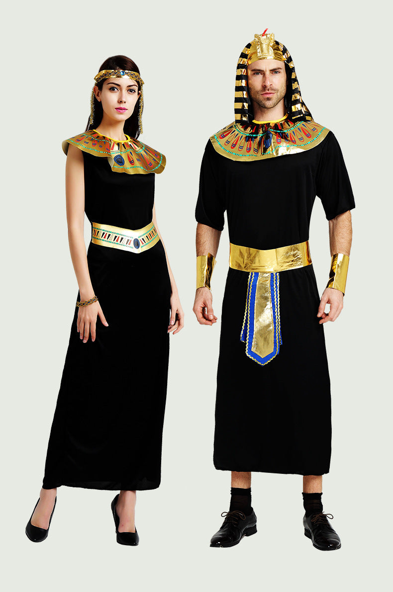 Halloween Holiday Party Pharaoh Queen Cosplay Costume Egyptian Black Festival Halloween Party Costume