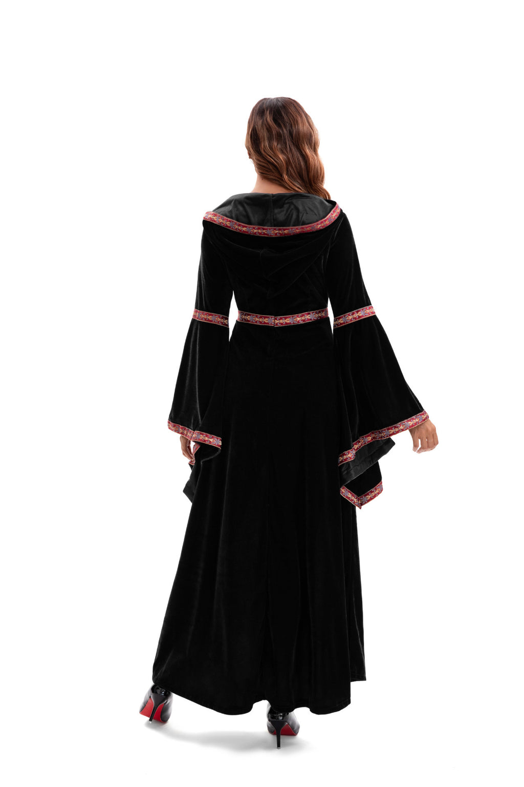 2025 Halloween Family Costume Performance Costume Party Performance Costume Adult European Medieval Burgundy Vampire