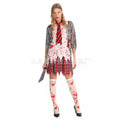 Halloween Masquerade COS Girls Zombie Student Adult Female Ghost Horror Clothes Zombie Student Costume