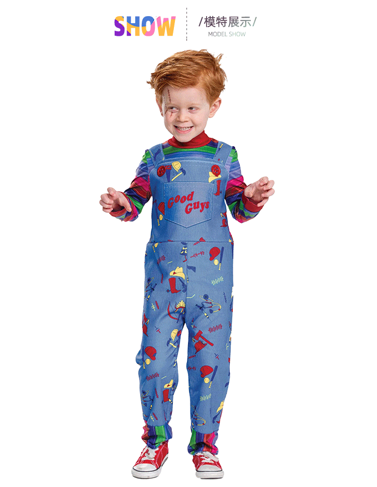 Halloween Children's Costume Ghost Baby Return Soul Series Children's Performance Costume Ghost Baby Chagi Horror Clown Playing Costume
