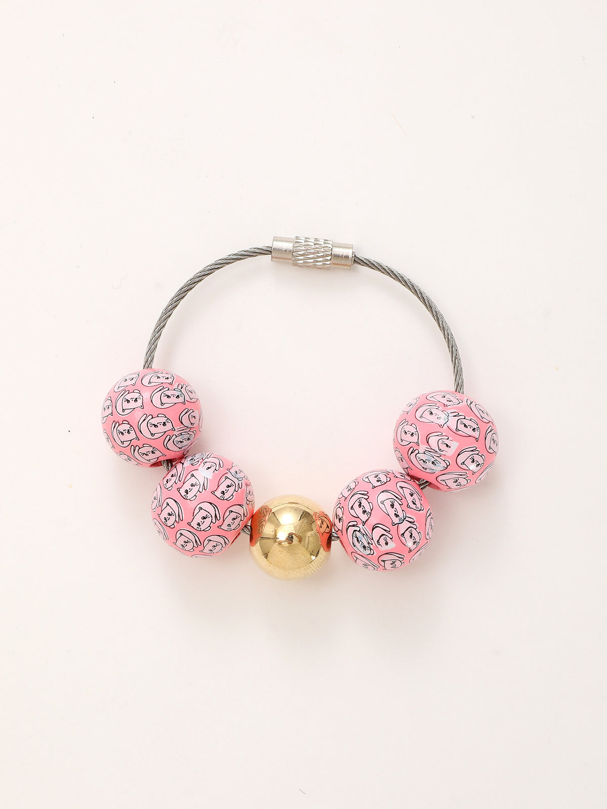 Sporty Baseball Independence Day Halloween Wooden Beads Wooden Fruit Summer Party Keychain Bracelet