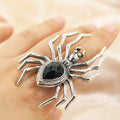 Cross-Border Halloween Exaggerated Retro Hip-Hop Dark Alloy Punk Ring European and American Adjustable Open Spider Ring