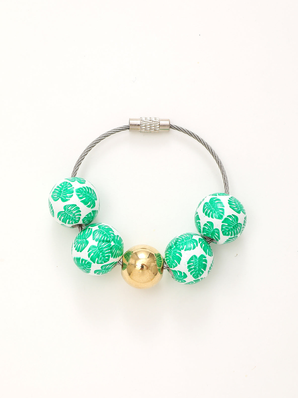 Sporty Baseball Independence Day Halloween Wooden Beads Wooden Fruit Summer Party Keychain Bracelet