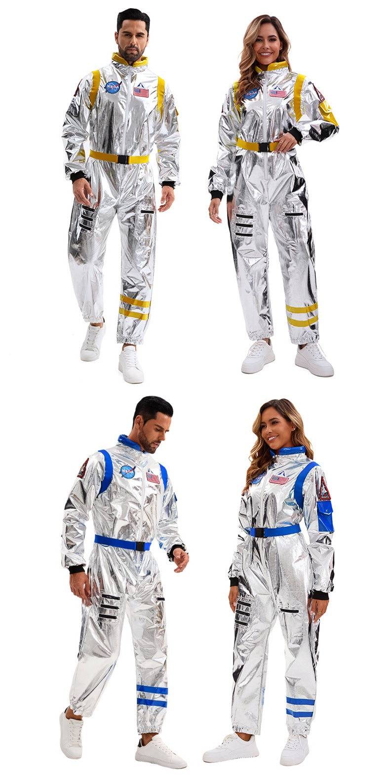 Space Suit Pilot Cos Astronaut Costume Halloween Performance Costume Male and Female Wandering Earth Astronaut Costume