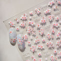 Spring Cherry Blossom Nail Stickers New Embossed 5D Three-Dimensional Japanese Style Internet Celebrity Ins Flower Nail Sticker Decorations
