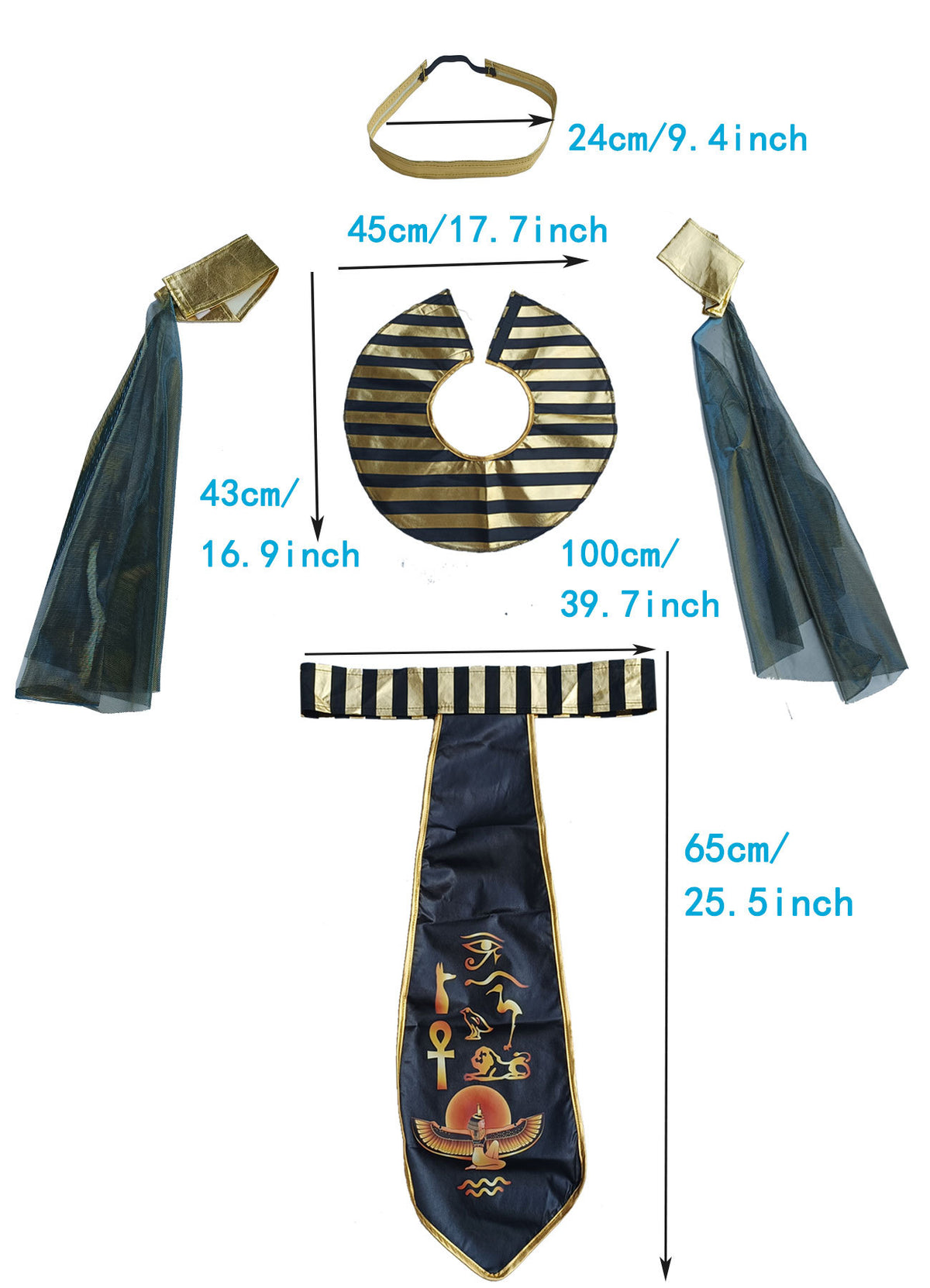 Halloween Cosplay Ancient Egyptian Costume Masquerade Egyptian Queen Little Princess Dress Costume