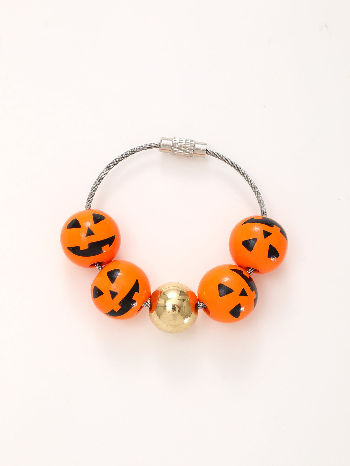Sporty Baseball Independence Day Halloween Wooden Beads Wooden Fruit Summer Party Keychain Bracelet