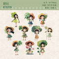 Retrostory Hibiscus Series Stickers Creative Sticker Paper Cute Material Decoration for Journaling Background Scenery Stickers