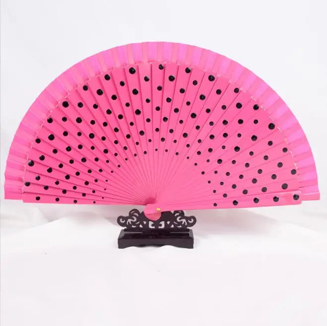 1pc Spanish Dance Performance Wooden Fans  Wedding Decoration Clothing Accessories Folding Fan