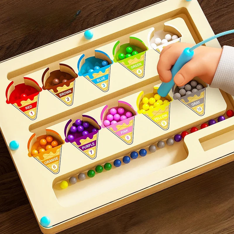 Magnetic Maze Toy With Magnetic Digital Beads For Puzzle