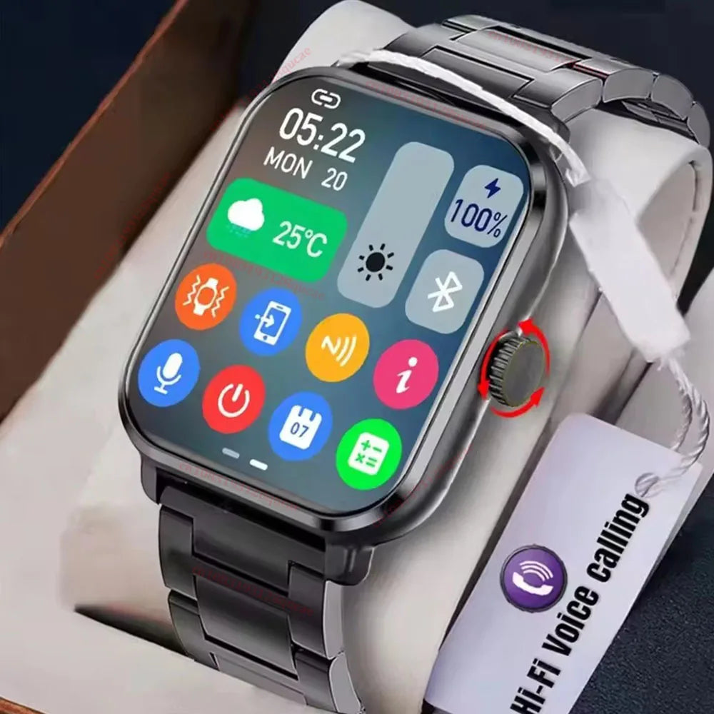 Smart Watch Men 2.01'' AMOLED Screen Waterproof Multiple Sport