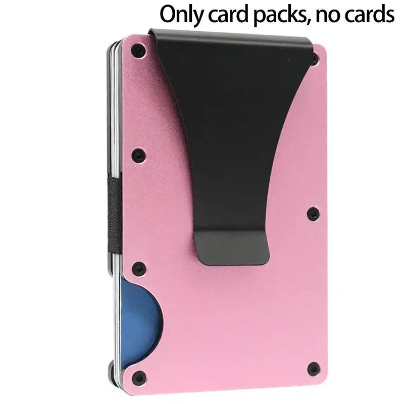 RFID Minimalist Wallet Men Women Slim Credit Card Holder With Money Clip Anti Theft Design For Commuting BusinessGood Quality