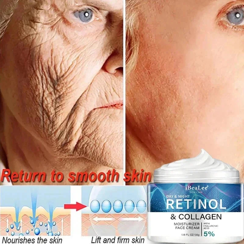 Retinol Anti-wrinkle Cream For Men Collagen Anti-Aging Removal Face & Neck Wrinkle Efficient Moisturize Firming Korean Skin Care