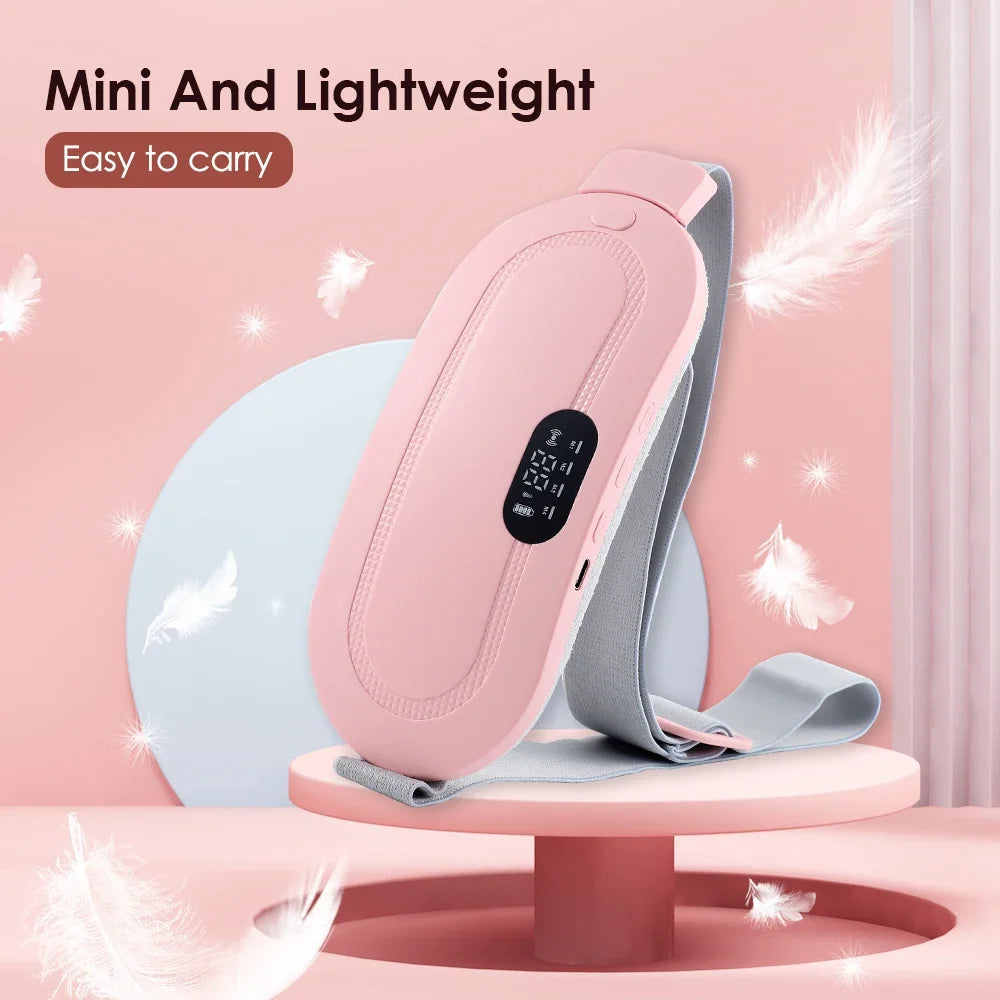 Electric Waist Massage Period Cramp Massager Vibrating Heating Belt