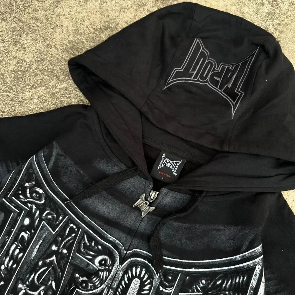 Woman Hoodie Goth Vintage Hoodies Y2K Grunge Graphic Long Sleeve Hooded Sweatshirt Harajuku Japanese Aesthetic Korean Korean