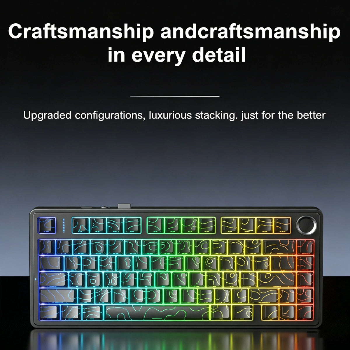 AULA F75 HE 75% Mechanical Keyboard Hall Effect Tri-Mode 2.4G