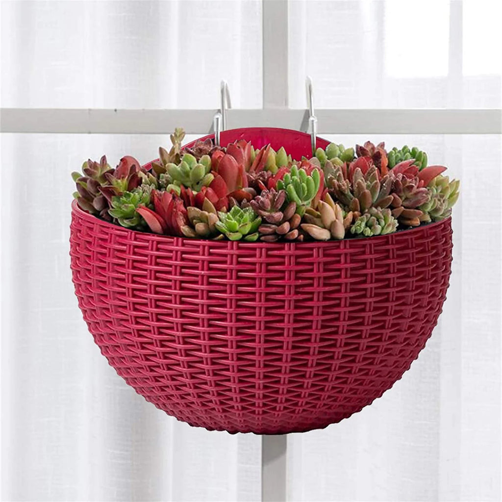 Flower Pot Exquisite Wall-mounted Plastic Wall Hanging Basket Flowerpot for Outdoor Garden Balcony Planter Bucket Home Decor New