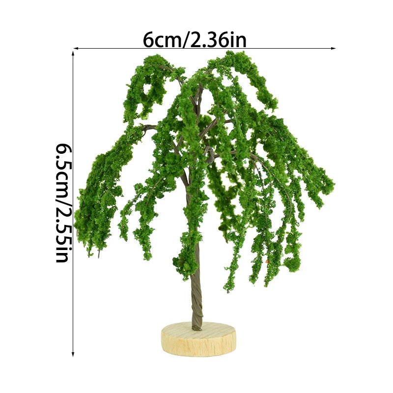 Mini Tree Model Fairy Garden Dollhouse Decorations Miniatures Micro