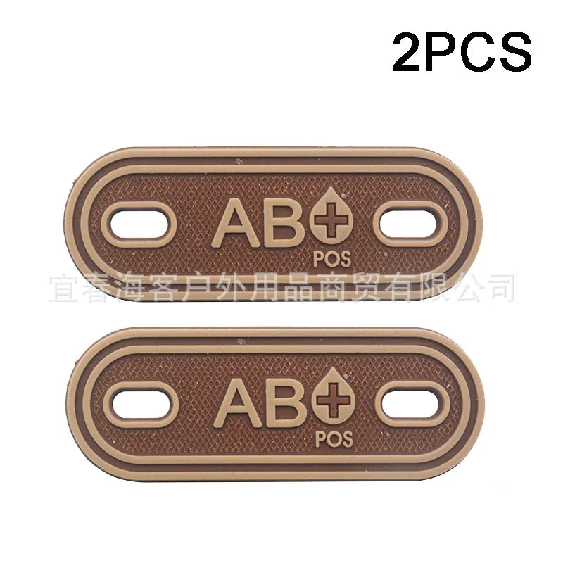 2PCS Shoelace Blood Buckle Charm PVC Tactical Bag Clothing Zipper Blood Tag Charm Military Patches Tactical Patch