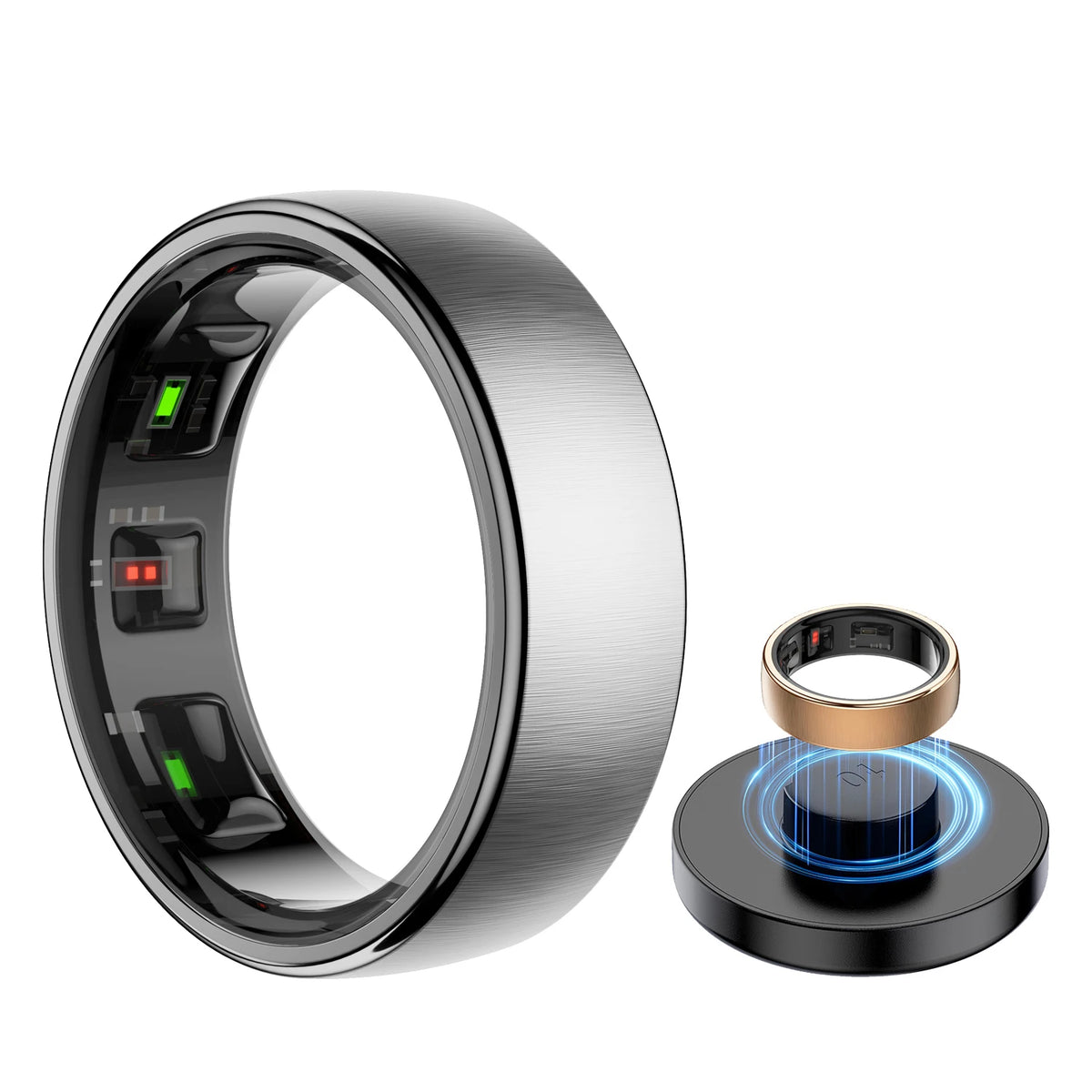 Uhoofit R10 Smart Ring with Charging Dock Men Women