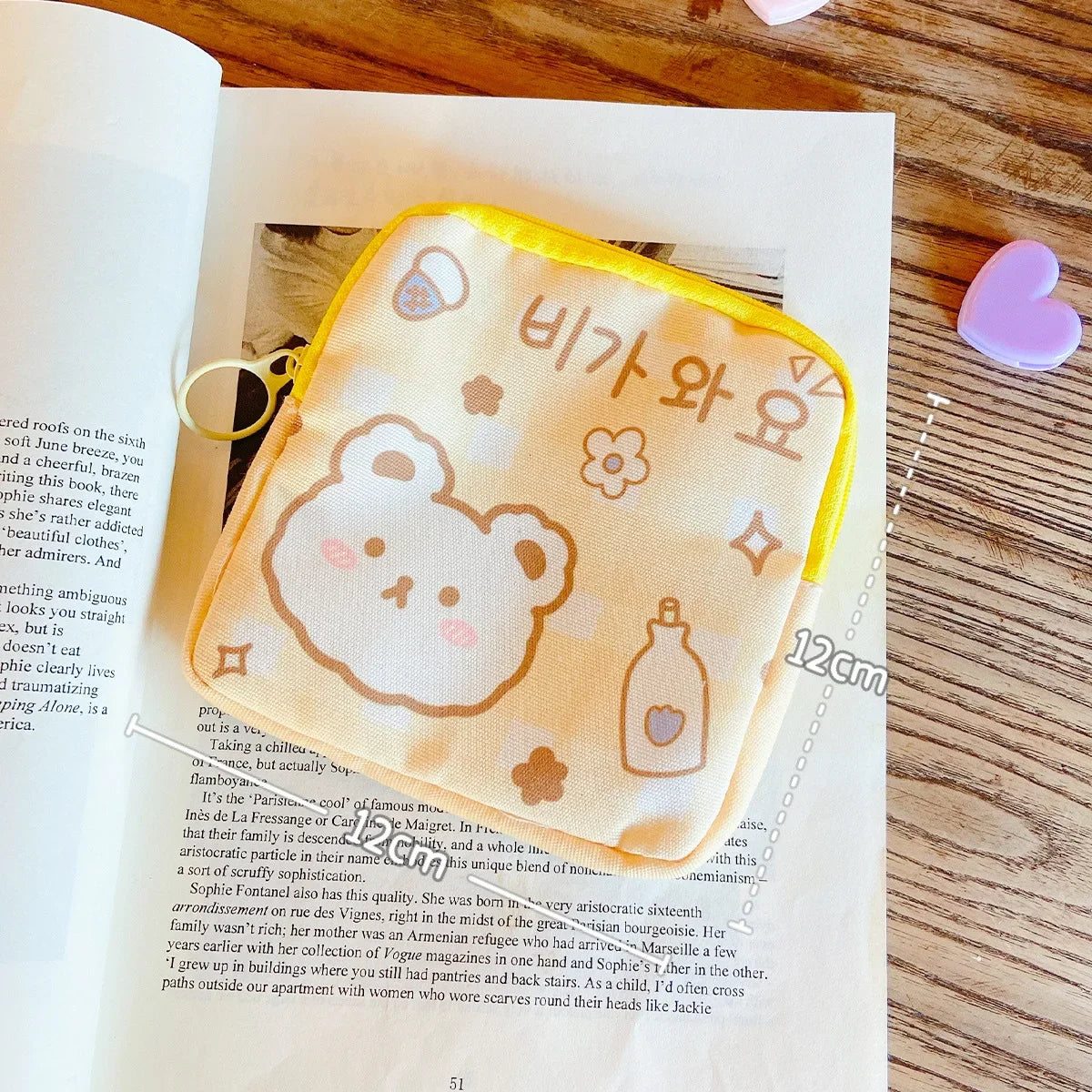 Women Girls Kawaii Napkin Sanitary Pads Bag Pouch Organizer Cosmetic Makeup Tampon Bags Cute Travel Gadgets Lipstick Storage Bag