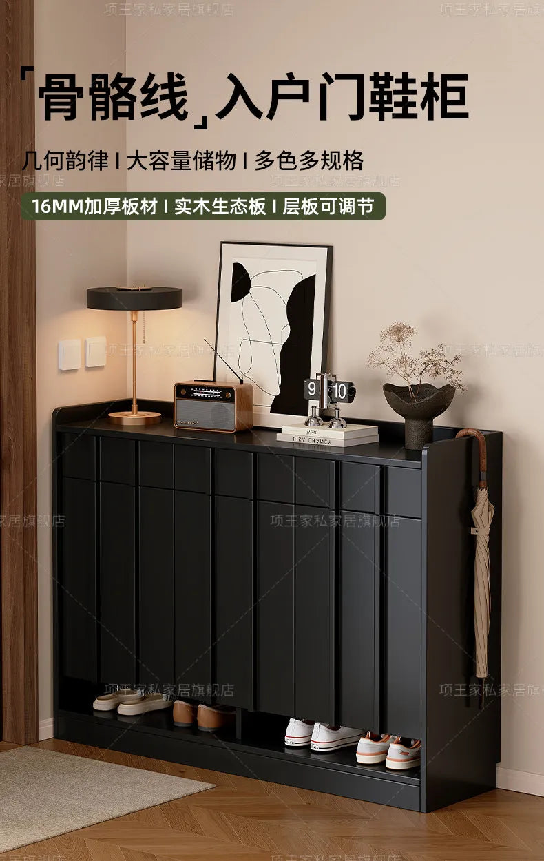 Living Room Storage Shoe Cabinet Hallway Entrance Wooden Modern Shoe Cabinet Black White Zapatero Organizador Furniture Home