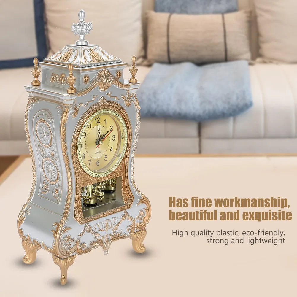 Vintage Desk Clock Vintage  Plastic Table Clock Antique Home Hotel Decorative Desk Alarm Clocks Vintage Table Clock
