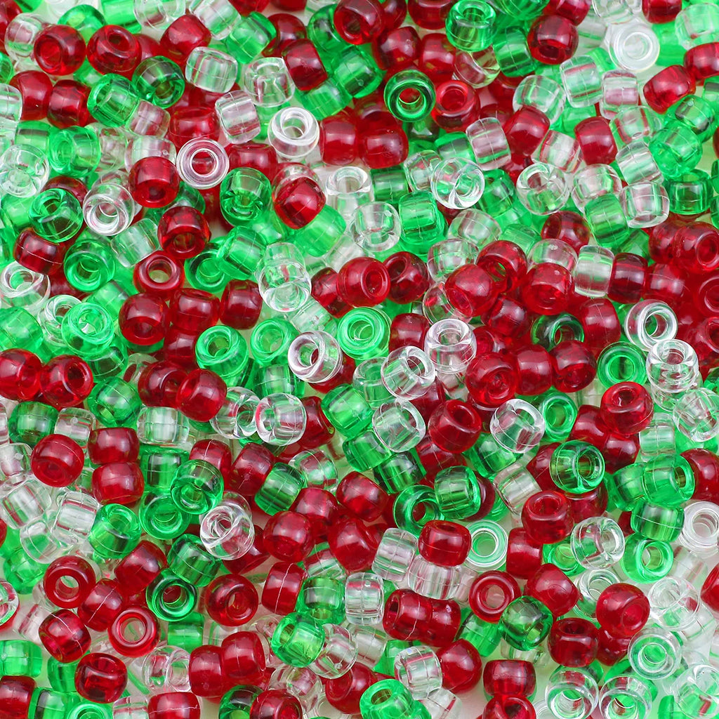 100/200/400pcs 6x9mm Solid Color Large Hole Pony Beads DIY