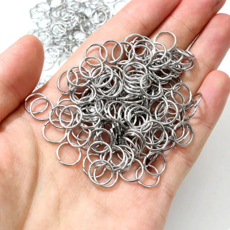 3/4/5/6/7/8/10mm Stainless Steel Gold Color Split Jump Rings DIY
