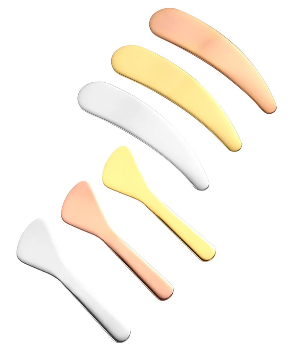 Crescent Moon Shape Face Cream Spoon 304 Stainless Steel Facial Mask Spoon Beauty Skin Care Tool