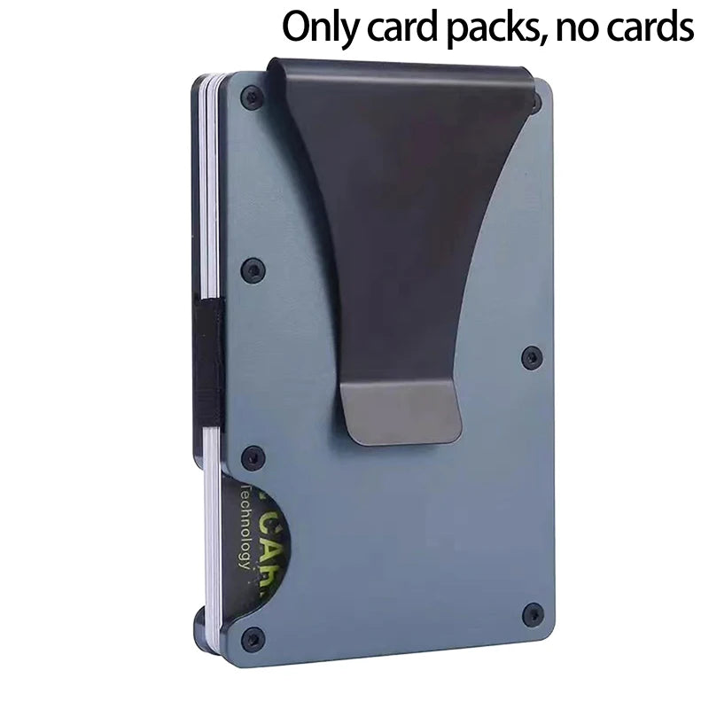 RFID Minimalist Wallet Men Women Slim Credit Card Holder With Money Clip Anti Theft Design For Commuting BusinessGood Quality