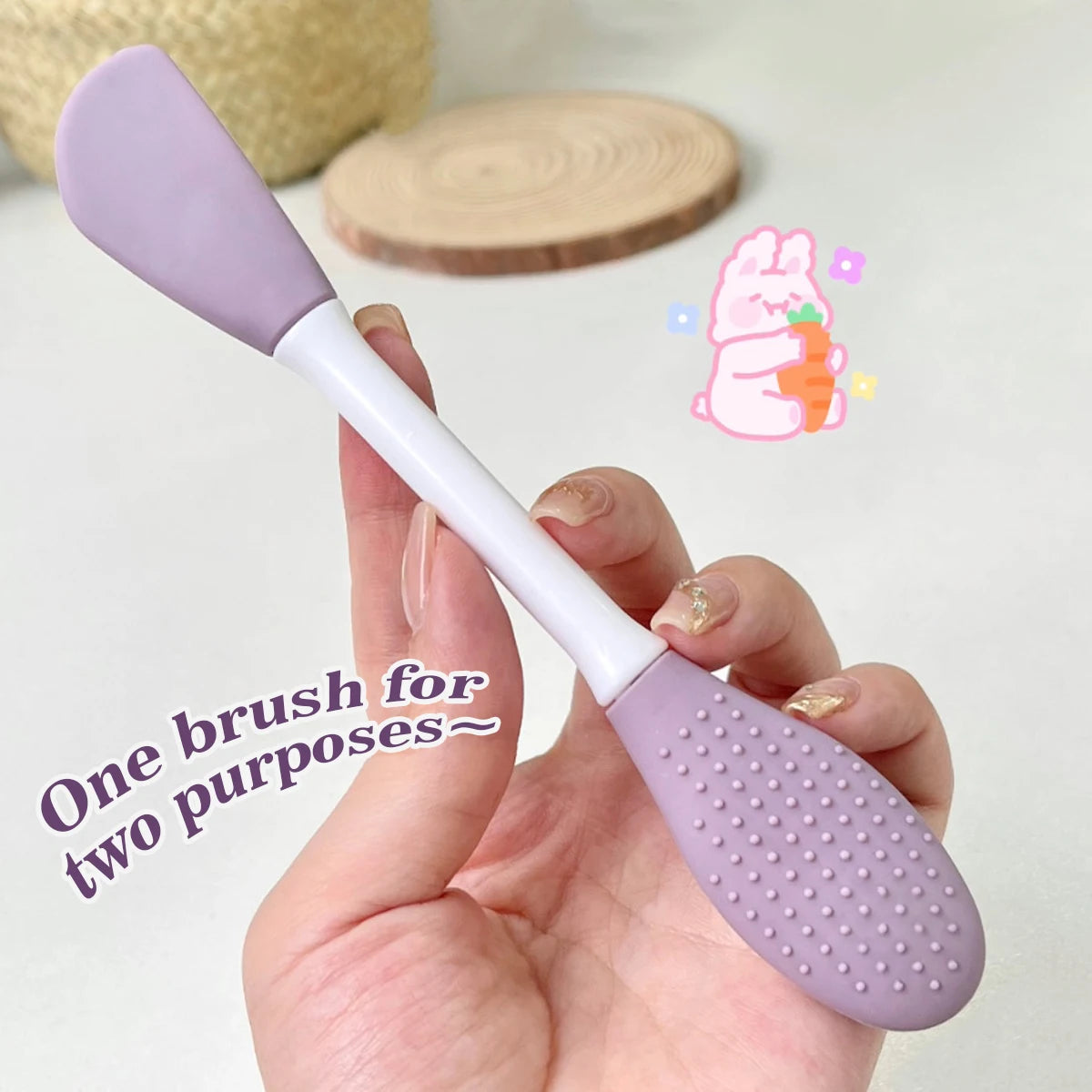IMAGIC Silicone Facial Cleansing & Mask Brush 2 In1 Facial Skin Care Scrub Exfoliator Scrub Pore Blackhead Deep Cleaning Tools